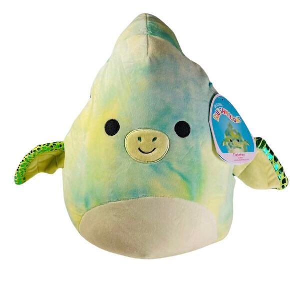 Squishmallow Fletcher Pterodactyl 11" Plush Dinosaur Green Stuffed Animal Pillow - Picture 1 of 8